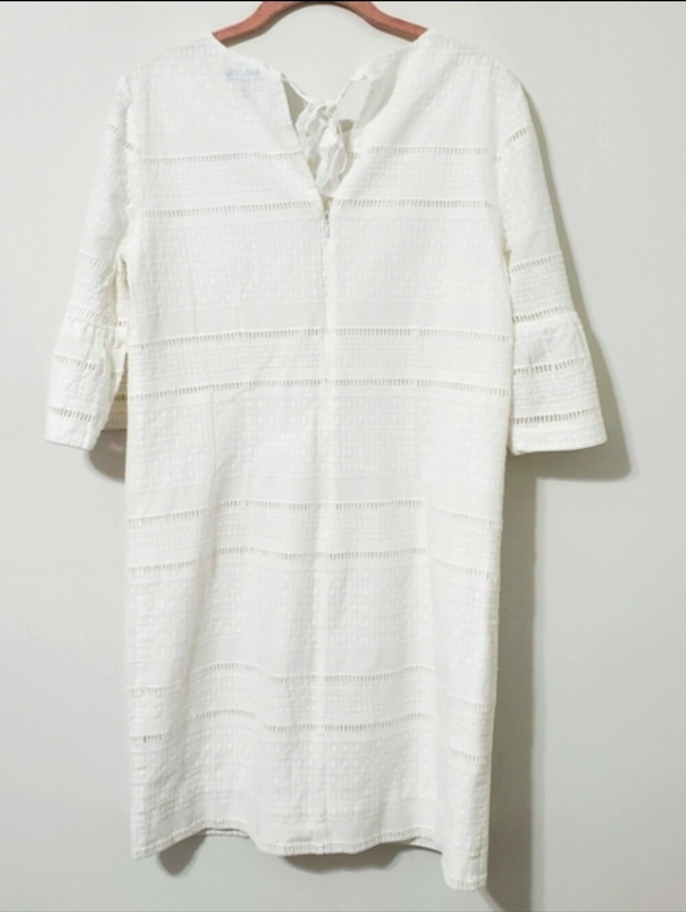 J. Crew White Eyelet Cotton Shift Dress Size 2 - Picture 8 of 12